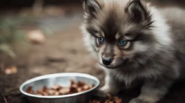 Pomsky puppy from 7 weeks to 7 months