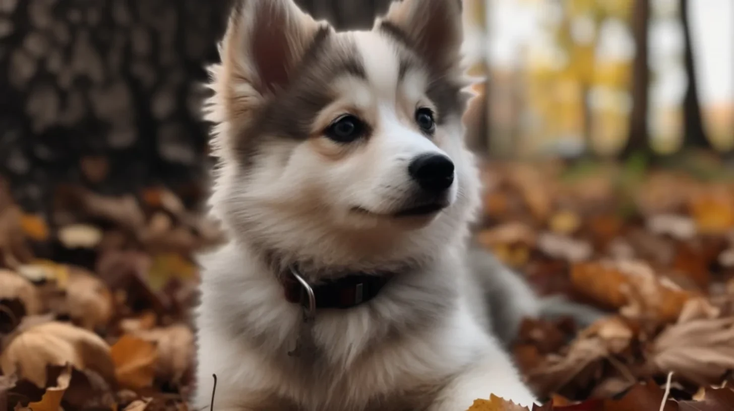 Adult Pomsky dog outdoors for a health checklist and preventive care guide