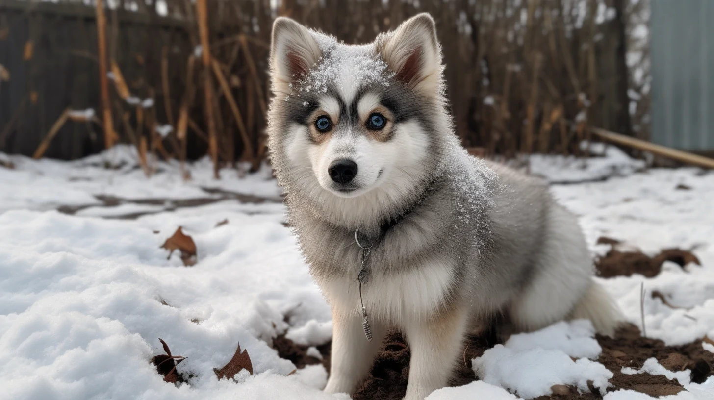 Healthy Pomsky daily routine guide for grooming, exercise, nutrition, training, rest, and veterinary warning signs