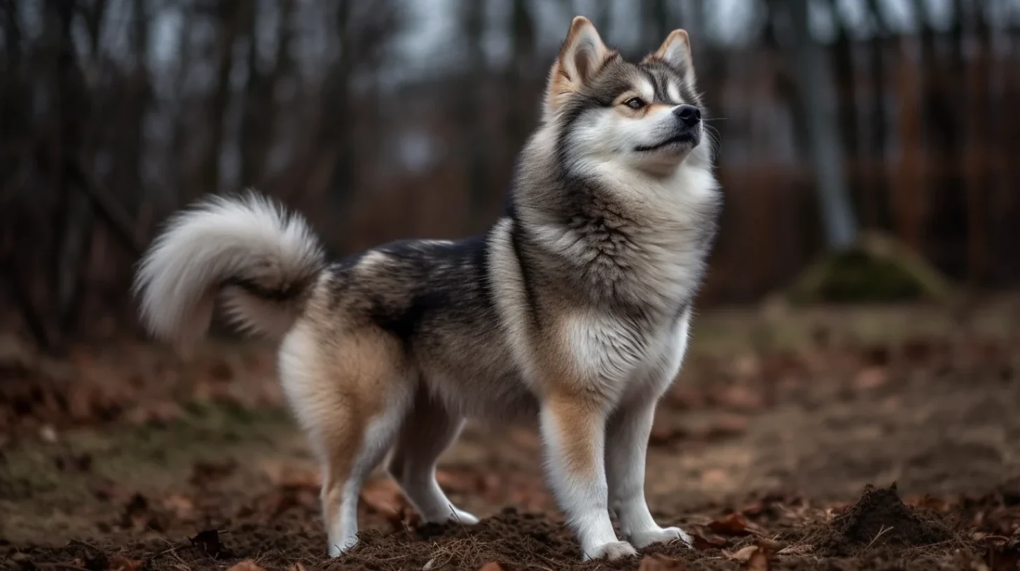 Miniature Pomsky standing outdoors for price FAQ and buyer safety guidance