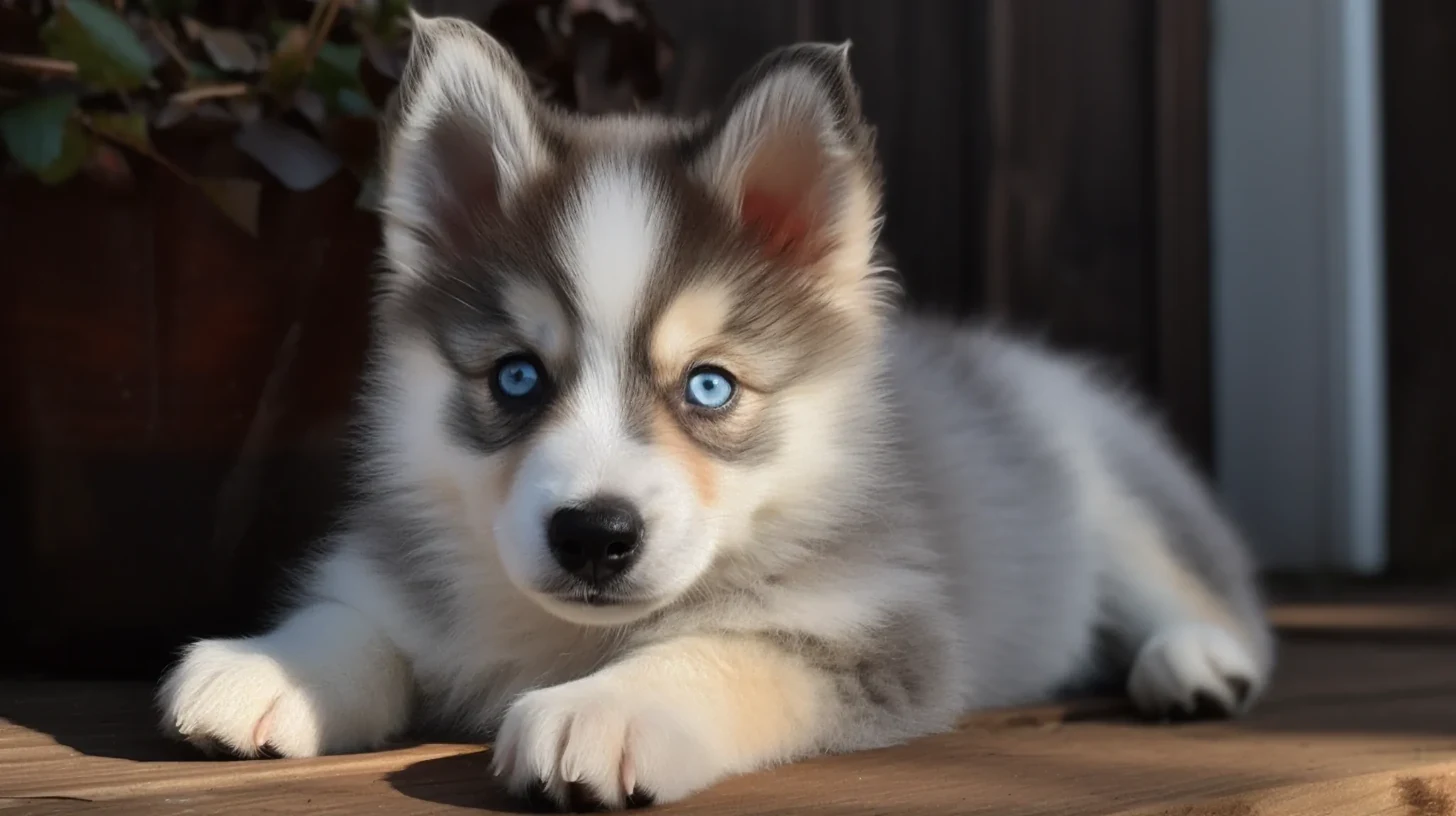 Pomsky puppy resting calmly, used as visual context for a safe sleep decision guide