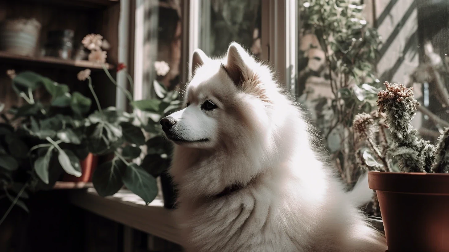 Calm Pomsky close-up for a dental care warning signs guide