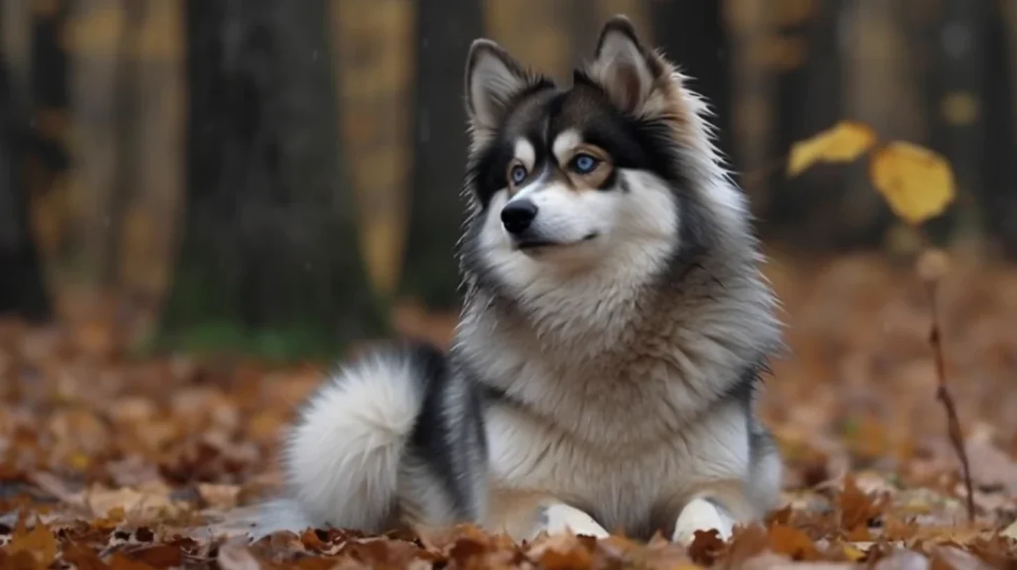 Pomsky in a natural outdoor setting for an owner-fit dog choice and training guide