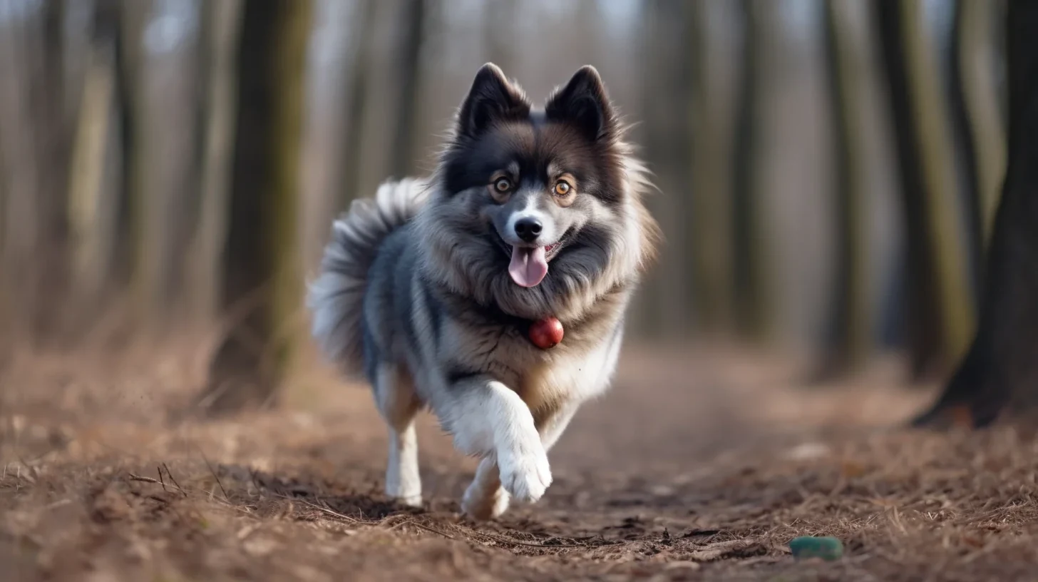 Pomsky outdoors for a training, socialization, routine, and owner care checklist