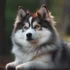 Pomsky puppy from 7 weeks to 7 months