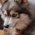 Training a Pomsky to eat slowly
